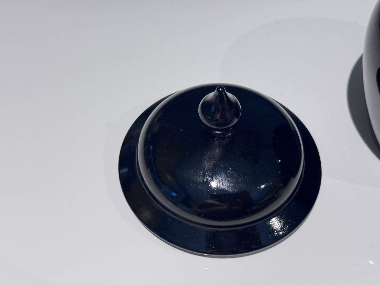 AVON Black Glass Ginger Jar
