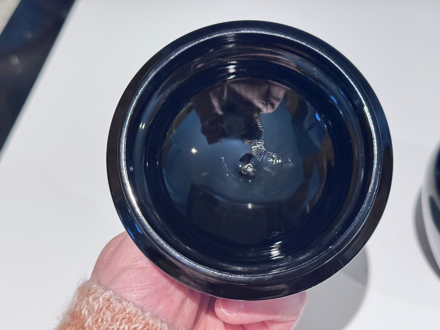 AVON Black Glass Ginger Jar