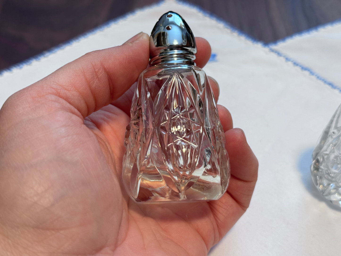 Bohemia Glass 'Star of David' Salt & Pepper Shakers