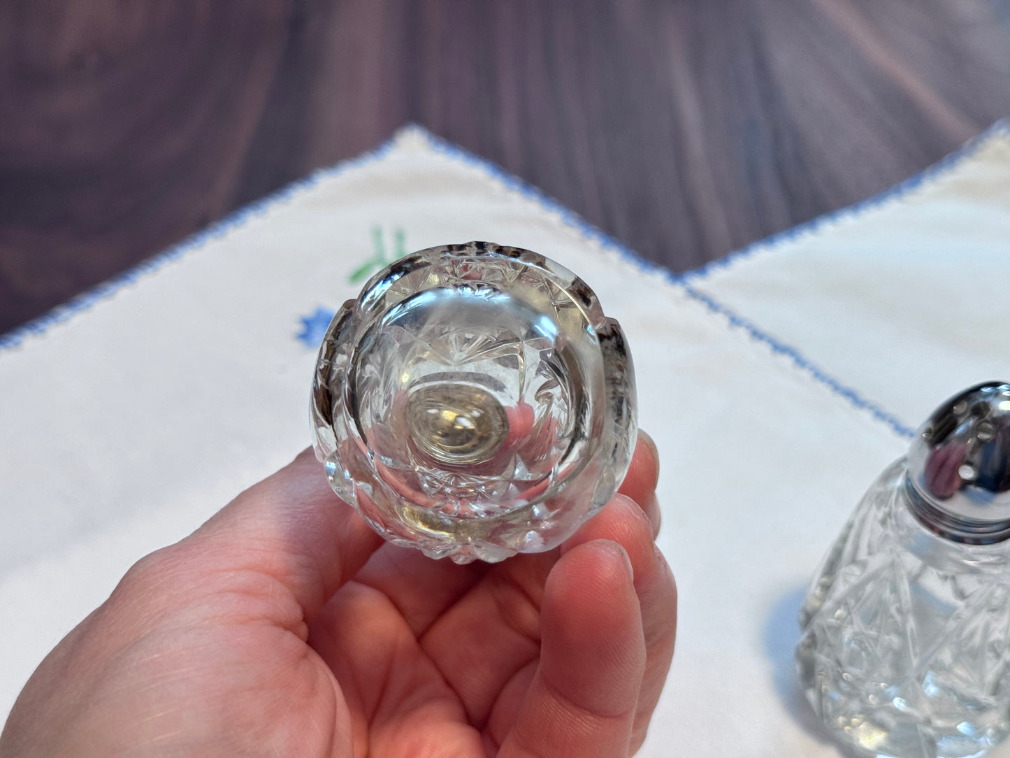 Bohemia Glass 'Star of David' Salt & Pepper Shakers