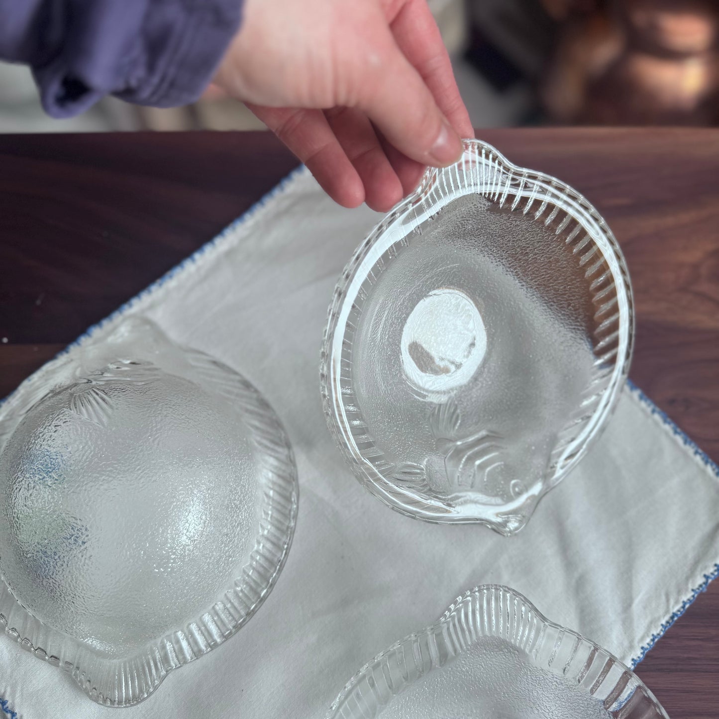 Textured Glass Fish Bowls