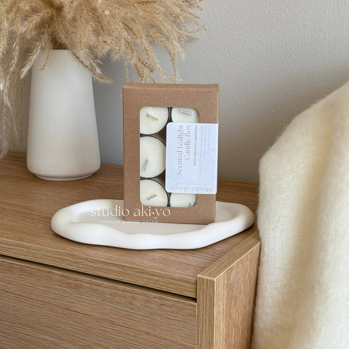 Vanilla Black Raspberry Tealight Candle Box | Hygge Home: Box of six tealight