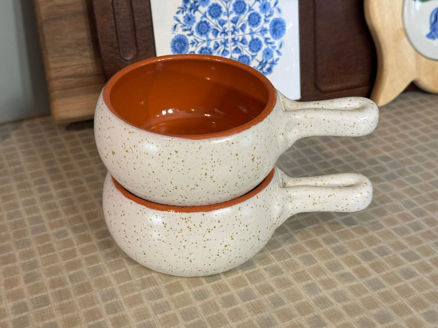 De Silva Terracotta Soup/Chili Bowls with Handles