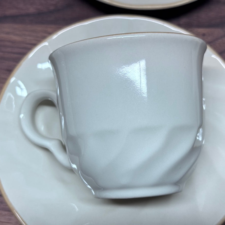 Sculptura Hearthside Stoneware Japan Teacup & Saucer Set