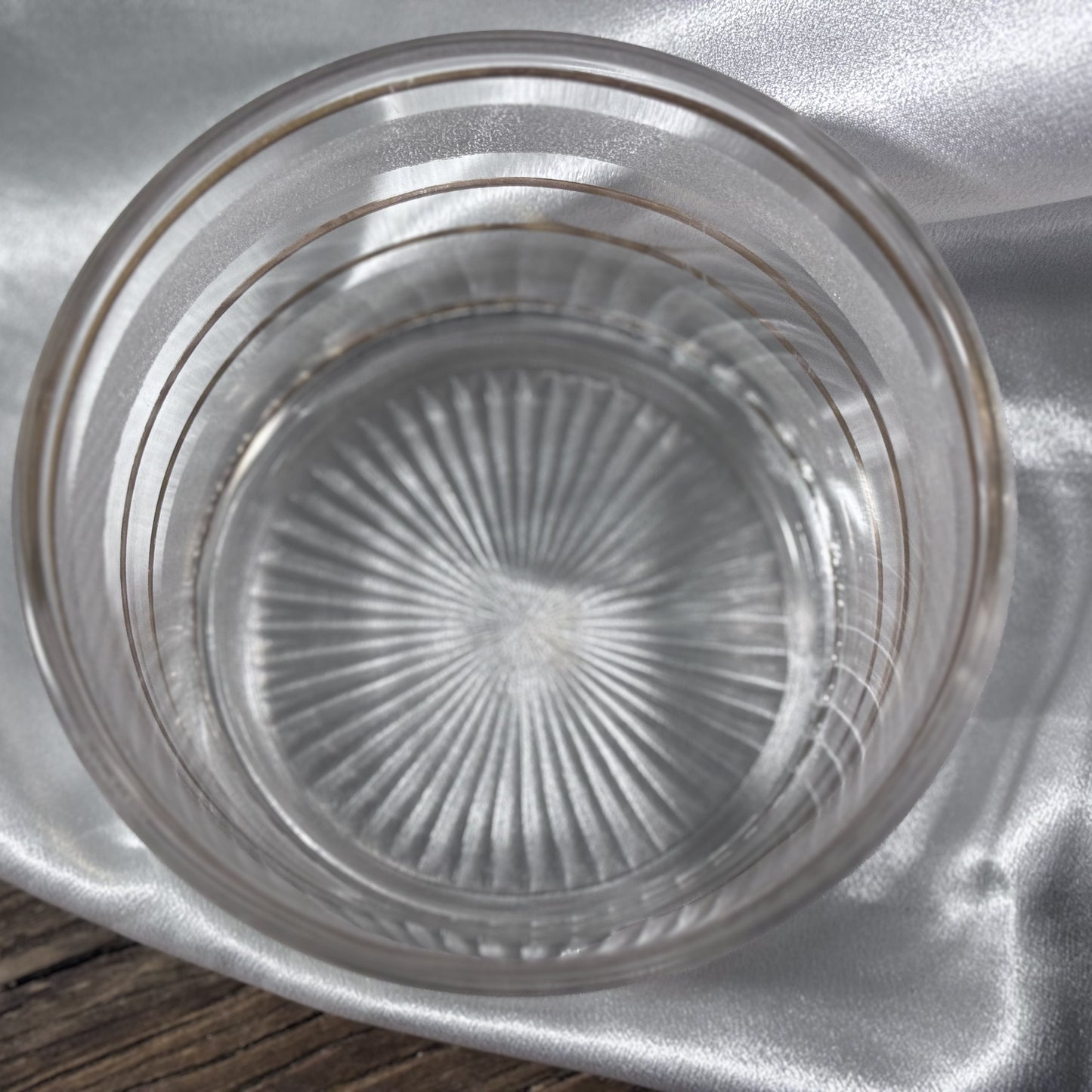 Sugar Texture and Golden Striped Ice Bucket