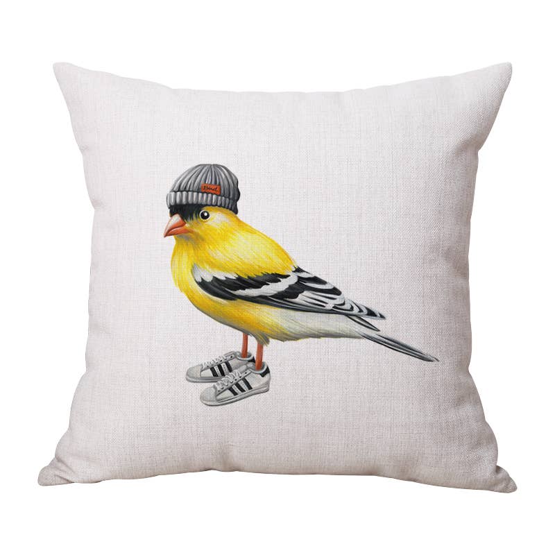 Fashionable Goldfinch Decorative Pillow, Cushion