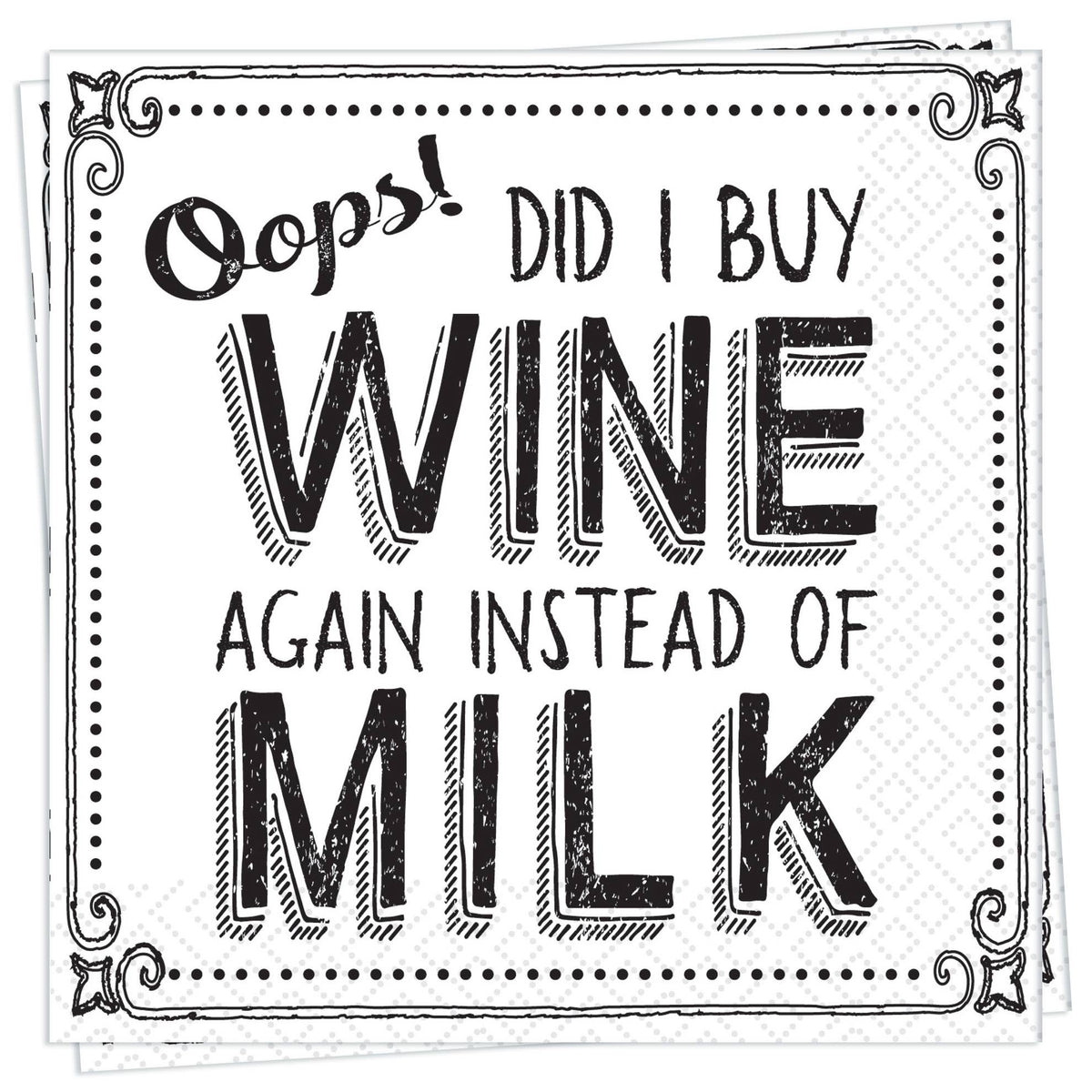 Oops  Cocktail Napkin