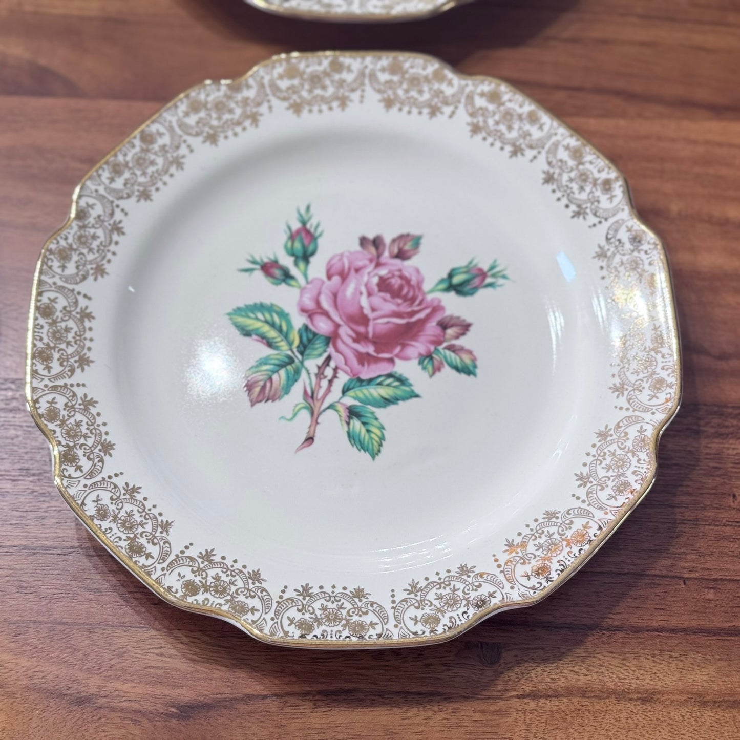 Georgian China 'Briar Rose' Lunch/Dinner Plates