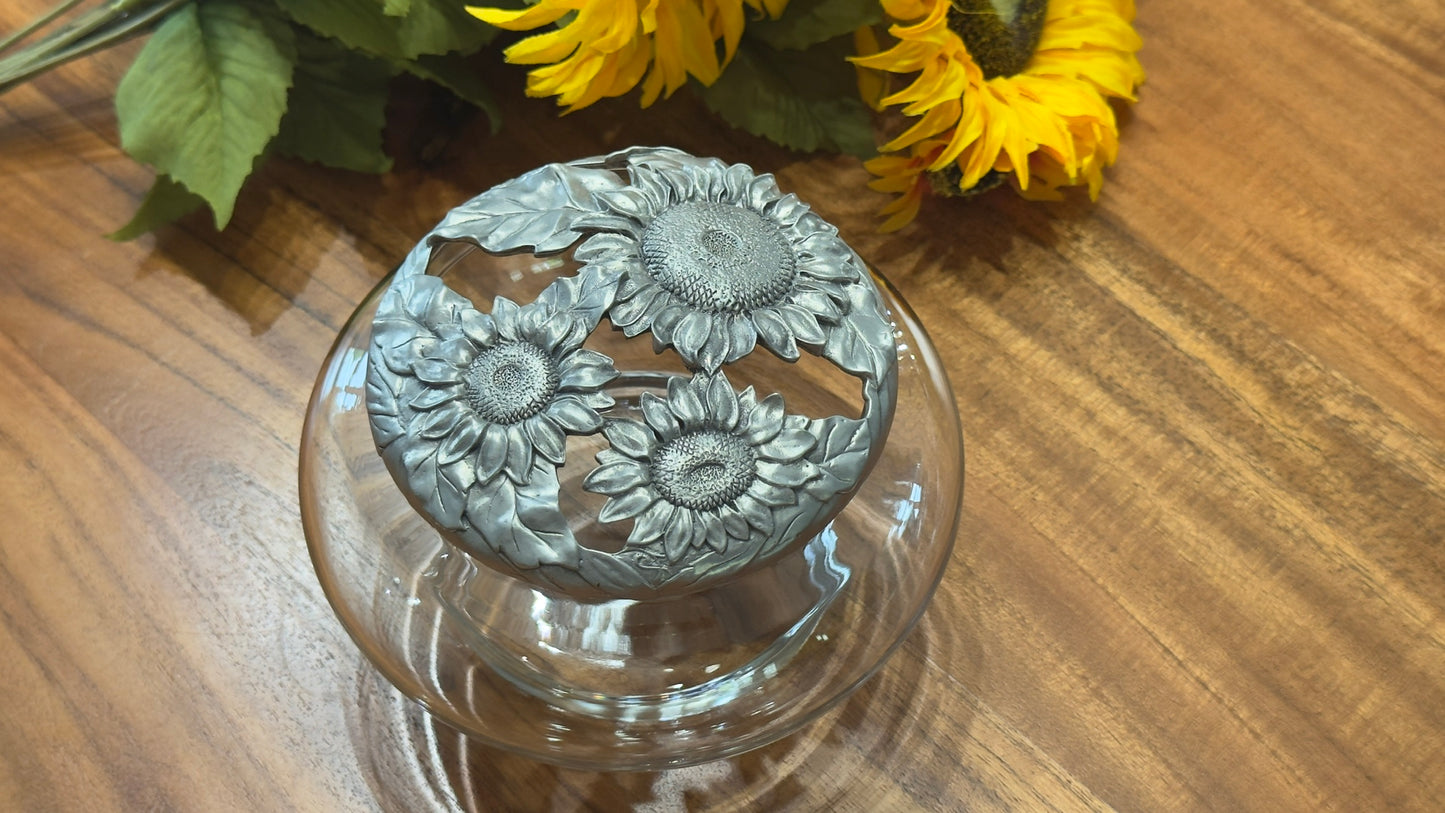 Seagull Etain Zinn Potpourri Candle Bowl