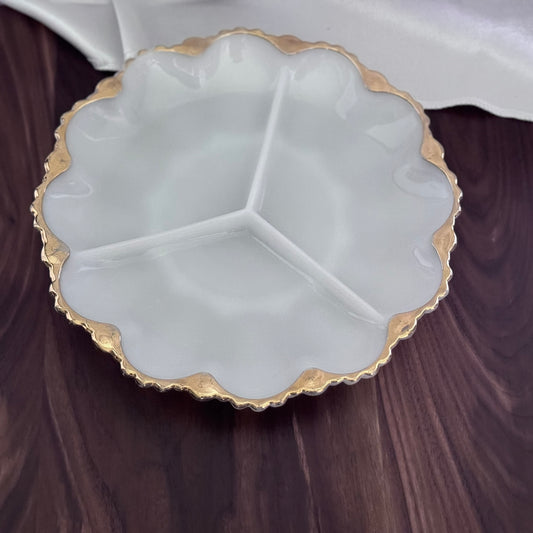 Milk Glass Divided/Relish Dish