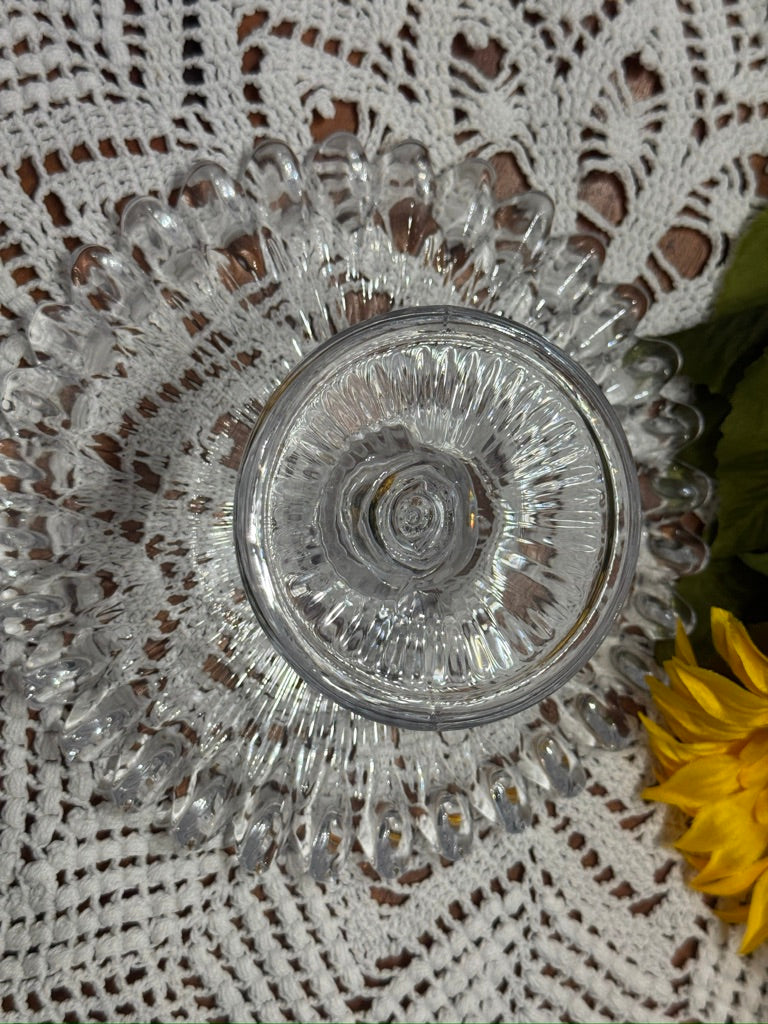 Small Pressed Glass Cake Pedestal