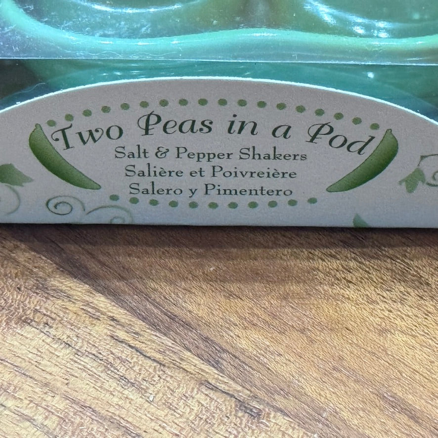 Two Peas In A Pod Boxed Salt & Pepper Shaker Set