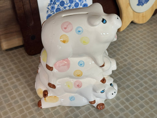 Stacked Pigs Piggy Bank