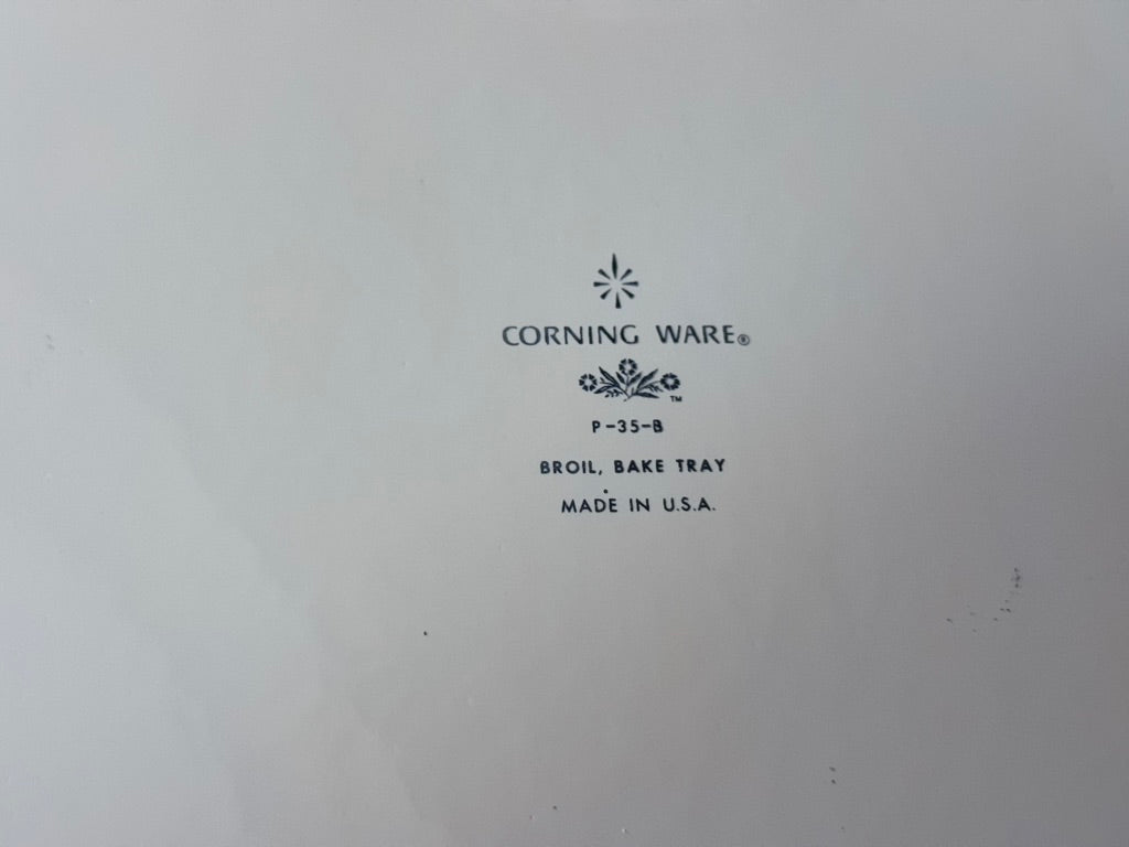 Corning Ware Blue Cornflower Broil Bake Tray