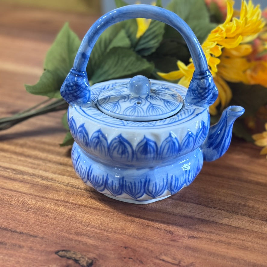 Chinese Blue & White Porcelain Teapot