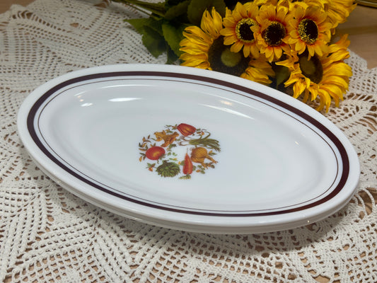 Arcopal France Milk Glass 'Vegetable' Serving Platter