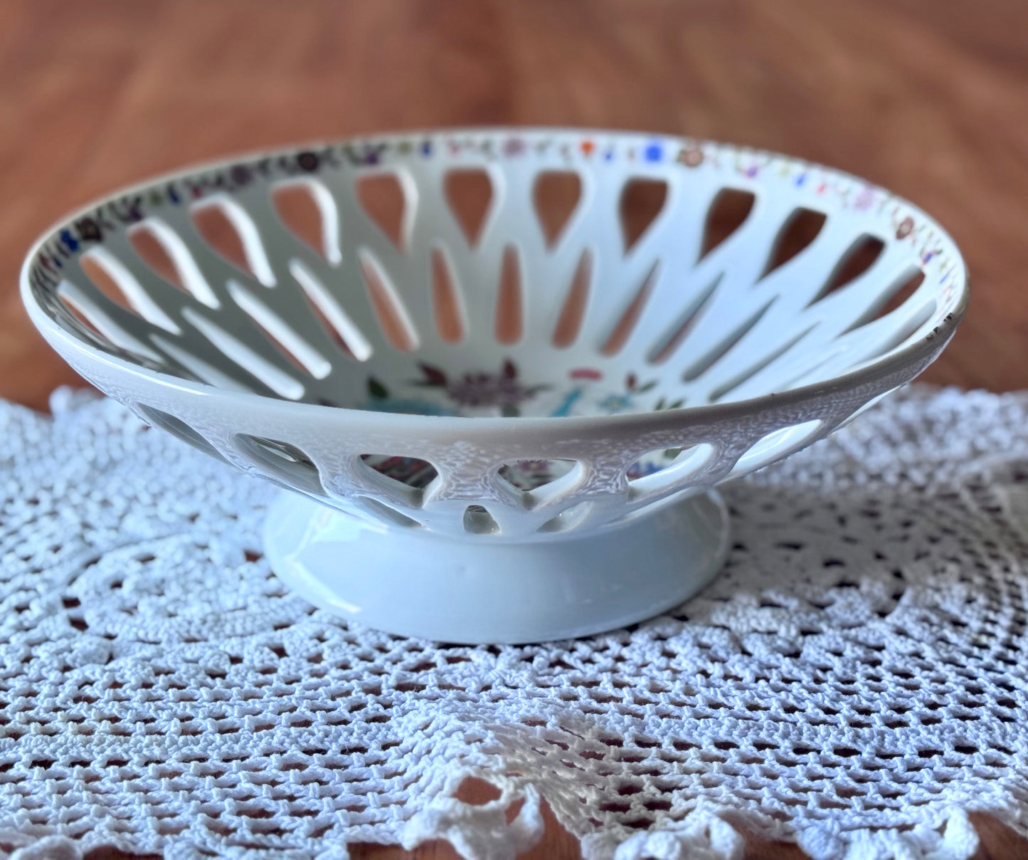 Schmidt Porcaline Peacock Lace Bowl