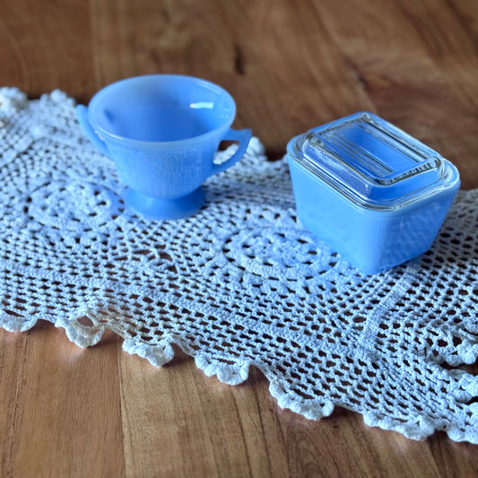 Pyrex Delphite Blue Sugar Bowl