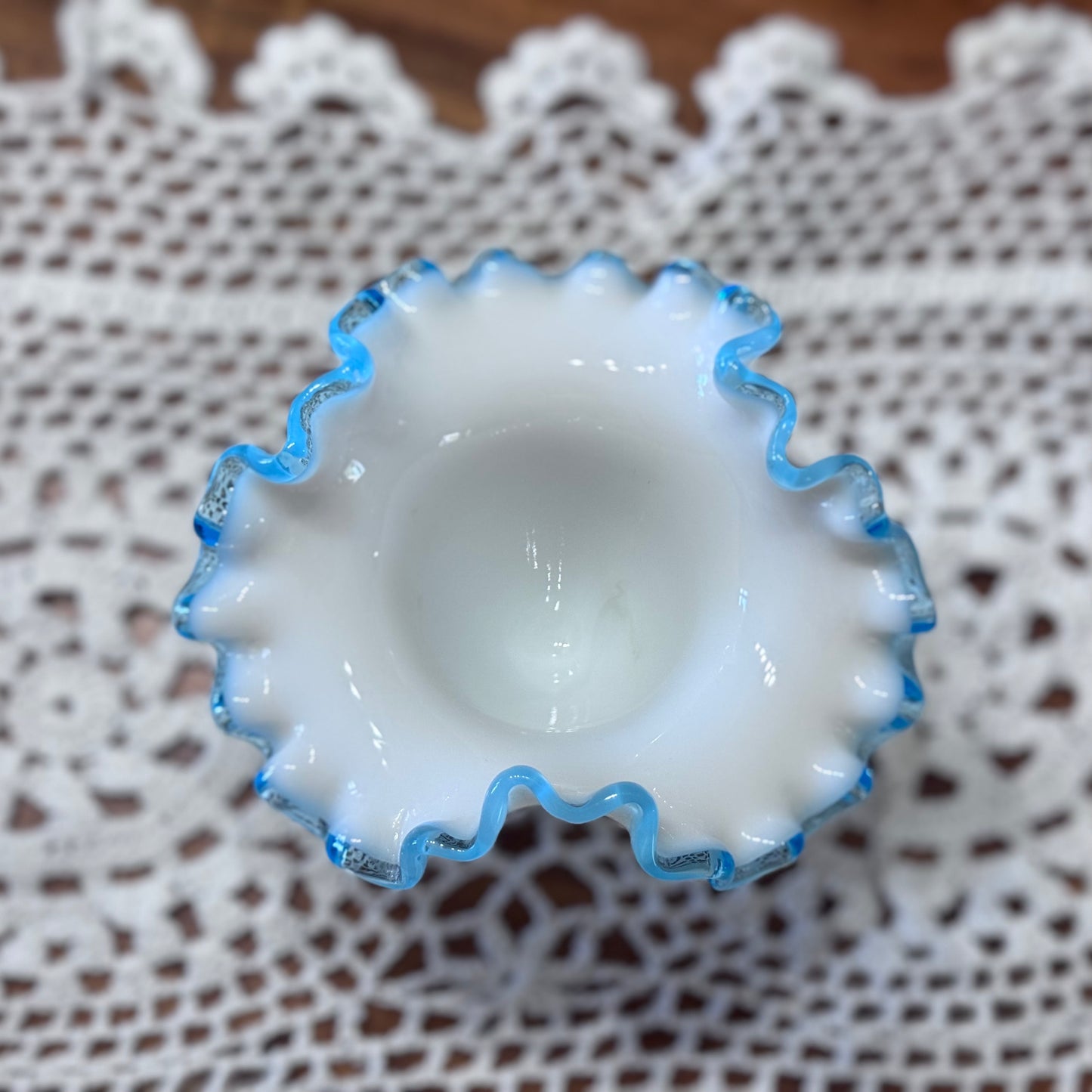 Small Fenton Milk Glass Vase