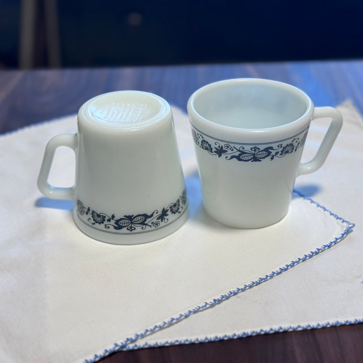 Pyrex 'Old Town Blue' Coffee Mugs
