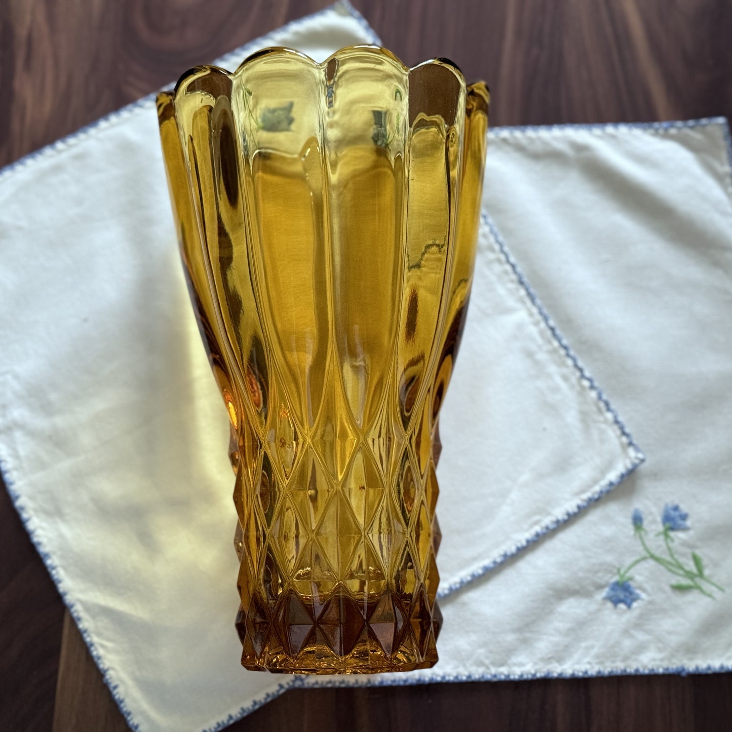 Art Deco Amber Vase