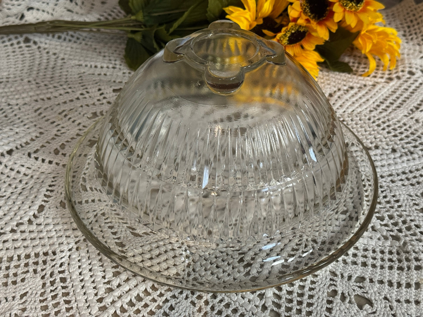 Hazel Atlas Clear Ribbed Glass "Aurora" Stacking Mixing Bowls