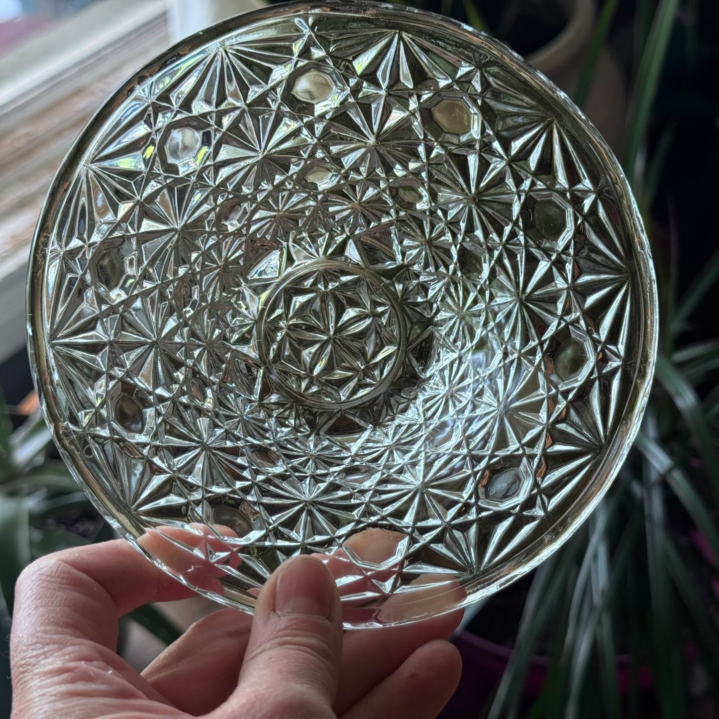 Pressed Cut Glass Serving Bowls