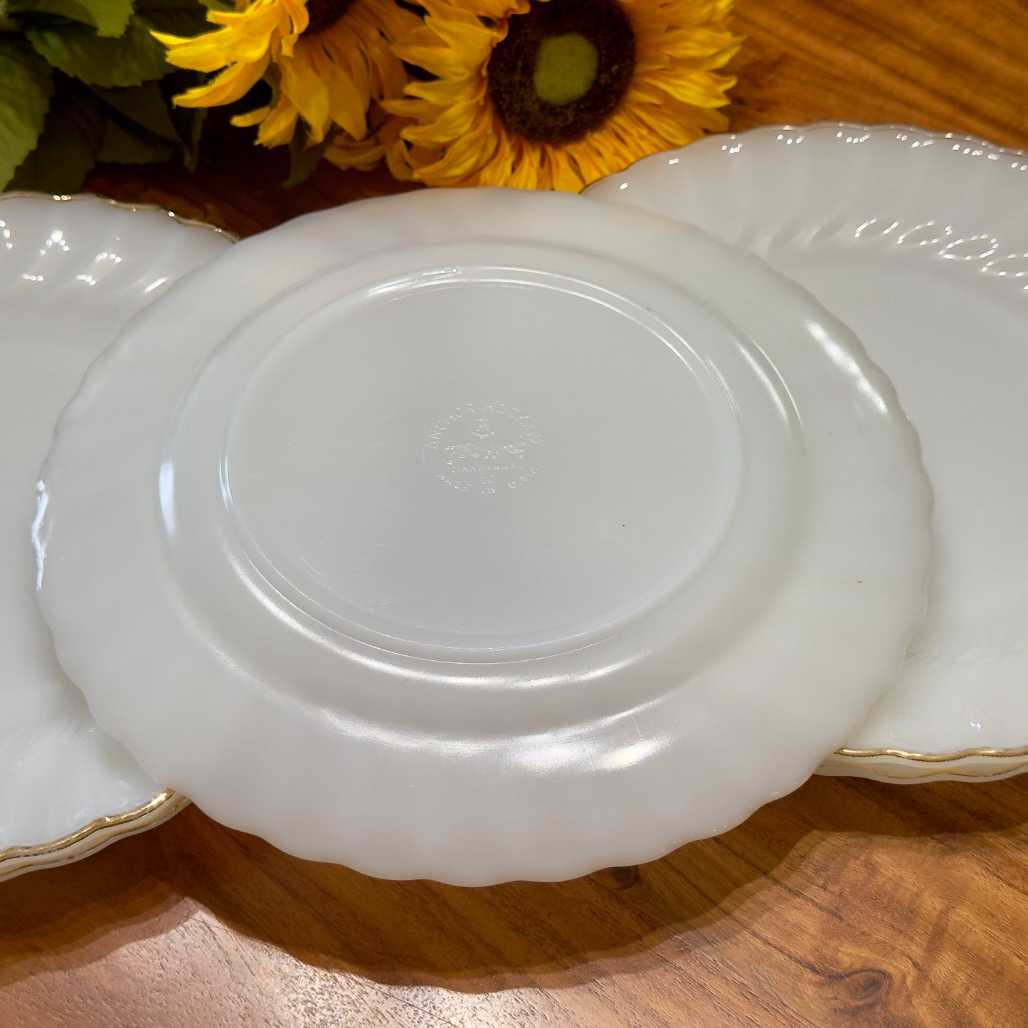Anchor Hocking Milk Glass 10" Dinner Plates