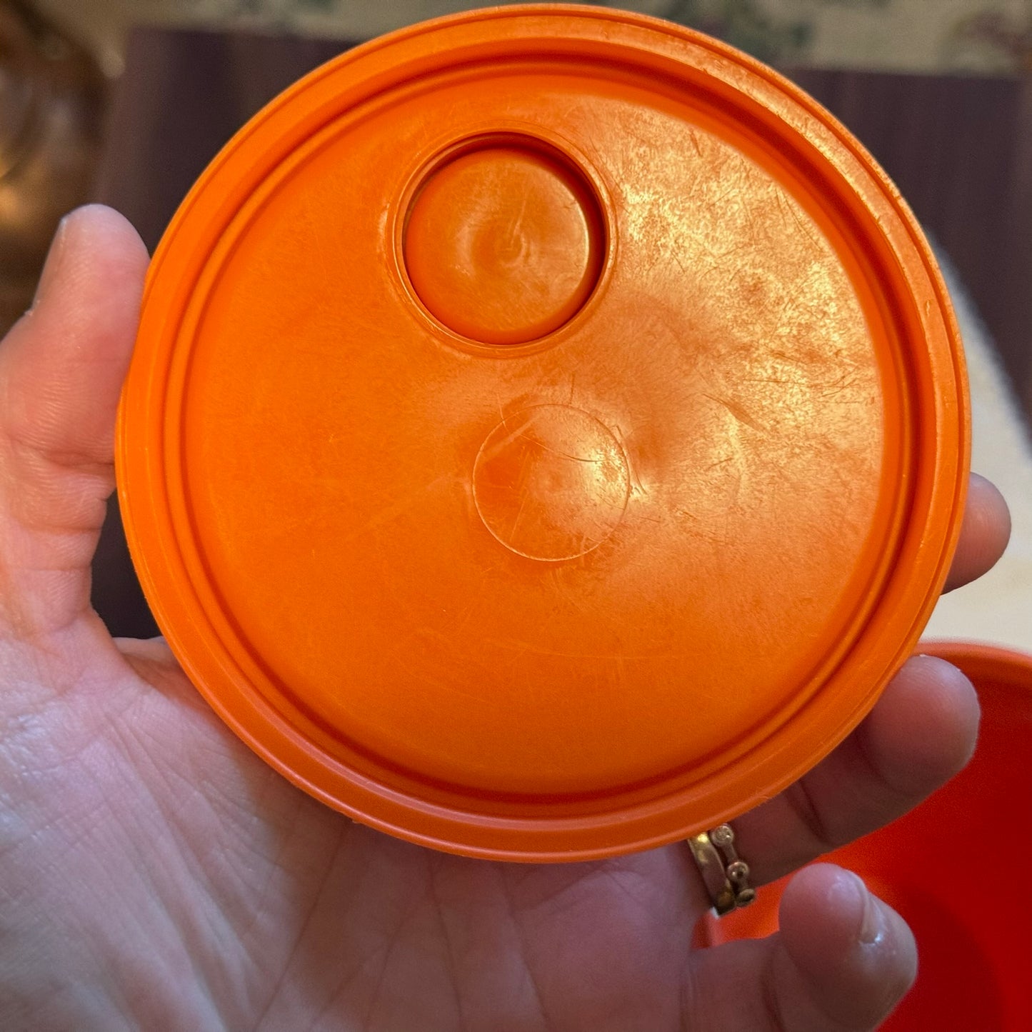 Orange Tupperware Pitcher/Storage Container