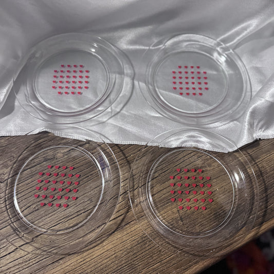 Made in France Clear Glass Heart Plates