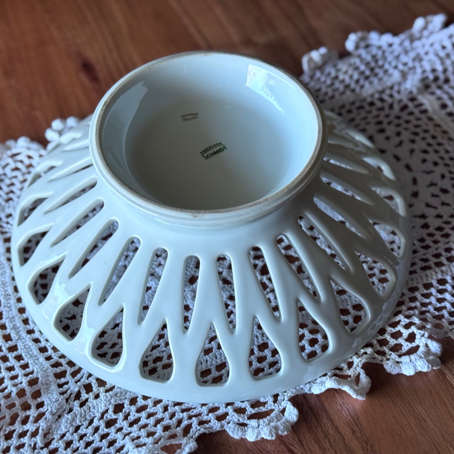 Schmidt Porcaline Peacock Lace Bowl