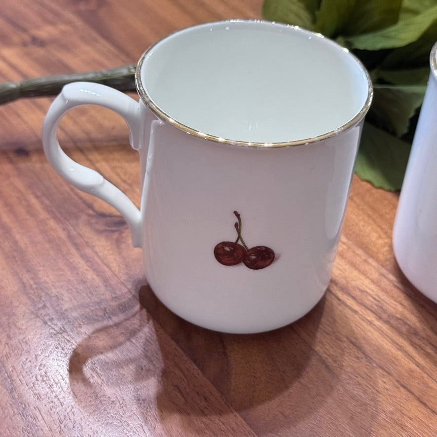 Sadler 'Wellington' Harvest Fruit Design, Bone China Mugs