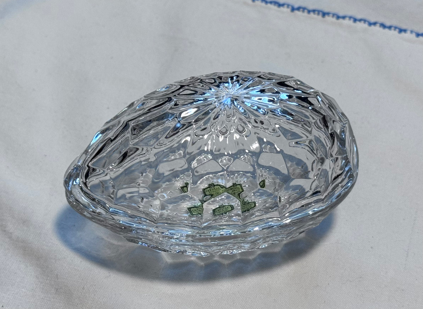 Small Crystal Egg Trinket Box With Lid
