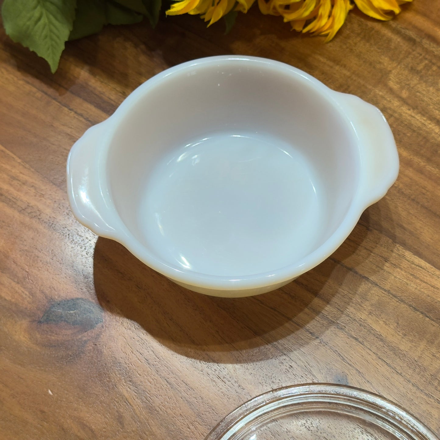 Fire-King Peach Lustre Small Casserole Dish