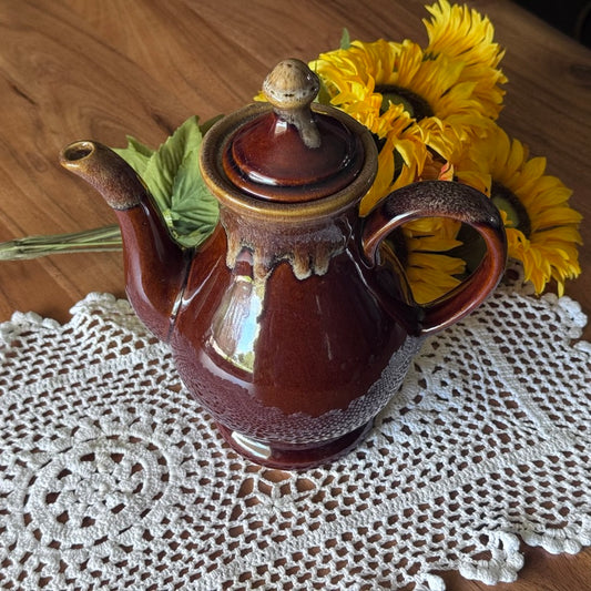 Vintage Brown Drip Glaze Coffee/Teapot