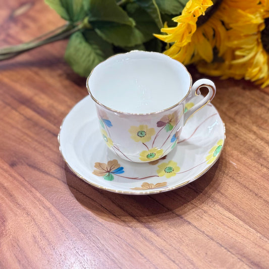 Tuscan England Floral Teacup & Saucer Set