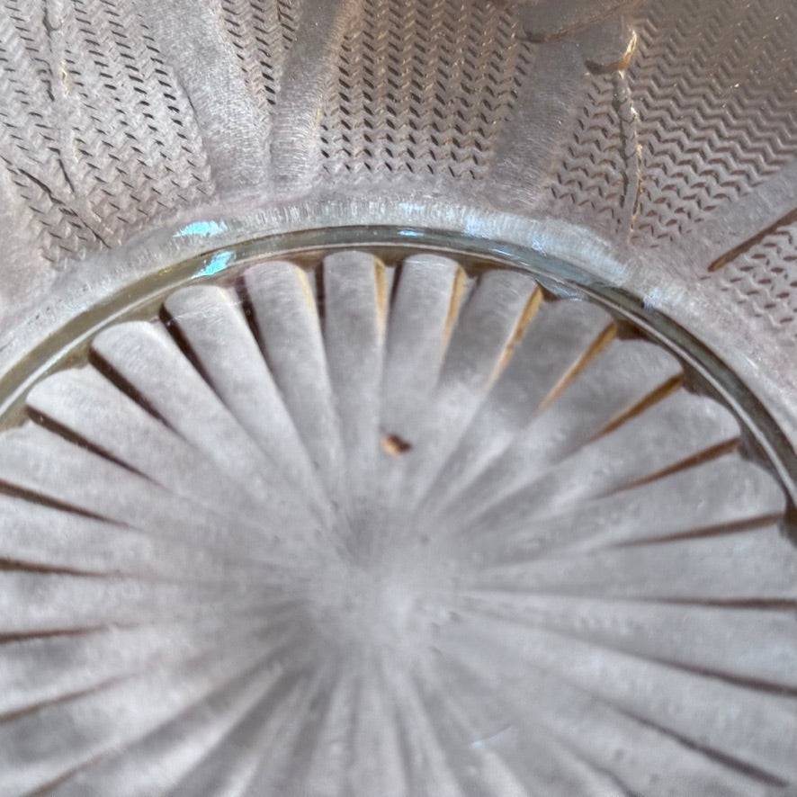 Jeanette Glass 'Iris and Herringbone' Marigold Glass Bowl