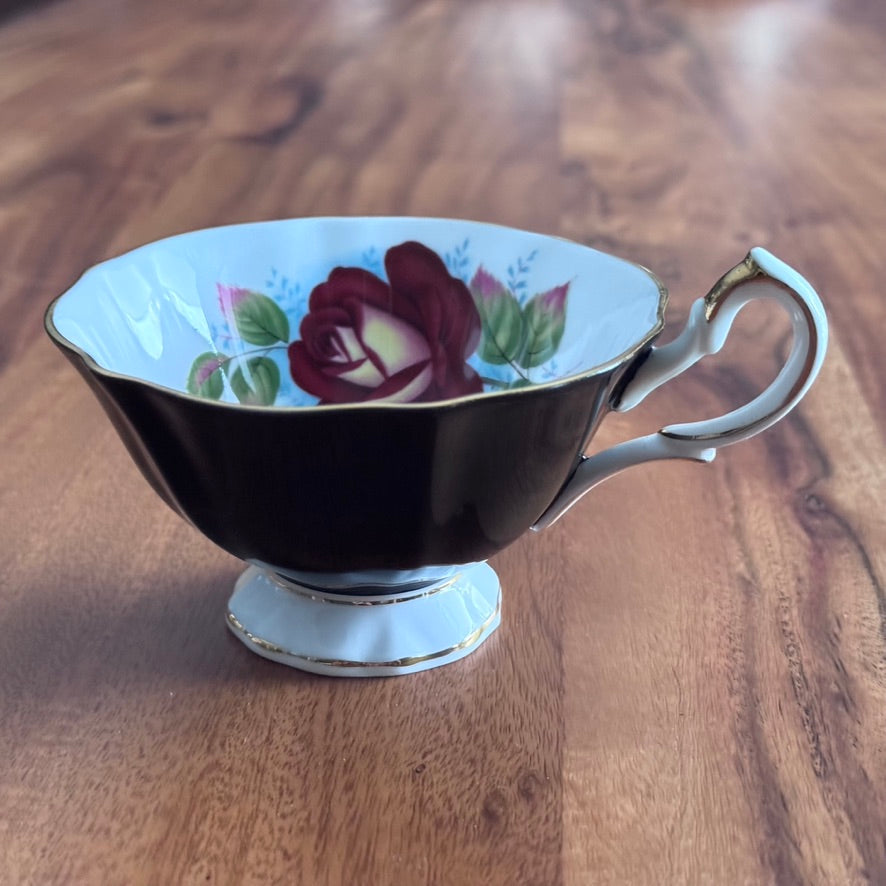 Queen Anne Rose China Teacup & Saucer