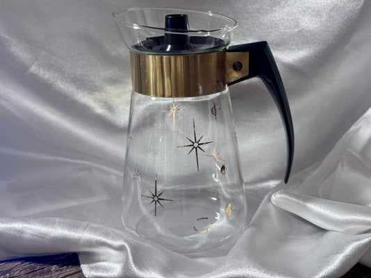 Corning Gold Atomic Starburst Coffee Carafe/Pot