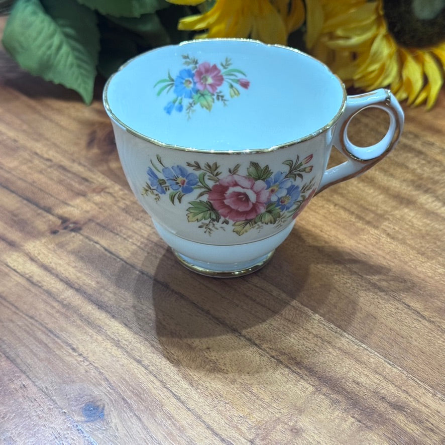 Royal Stafford Floral Bone China Teacup & Saucer Set