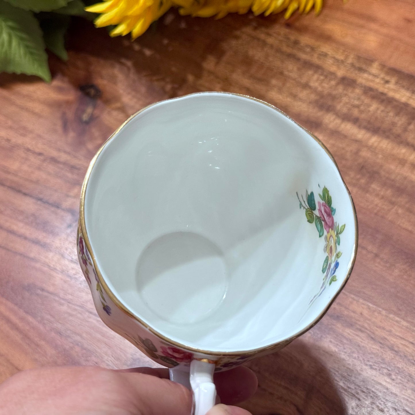 Royal Standard Pansy/Rose Teacup & Saucer