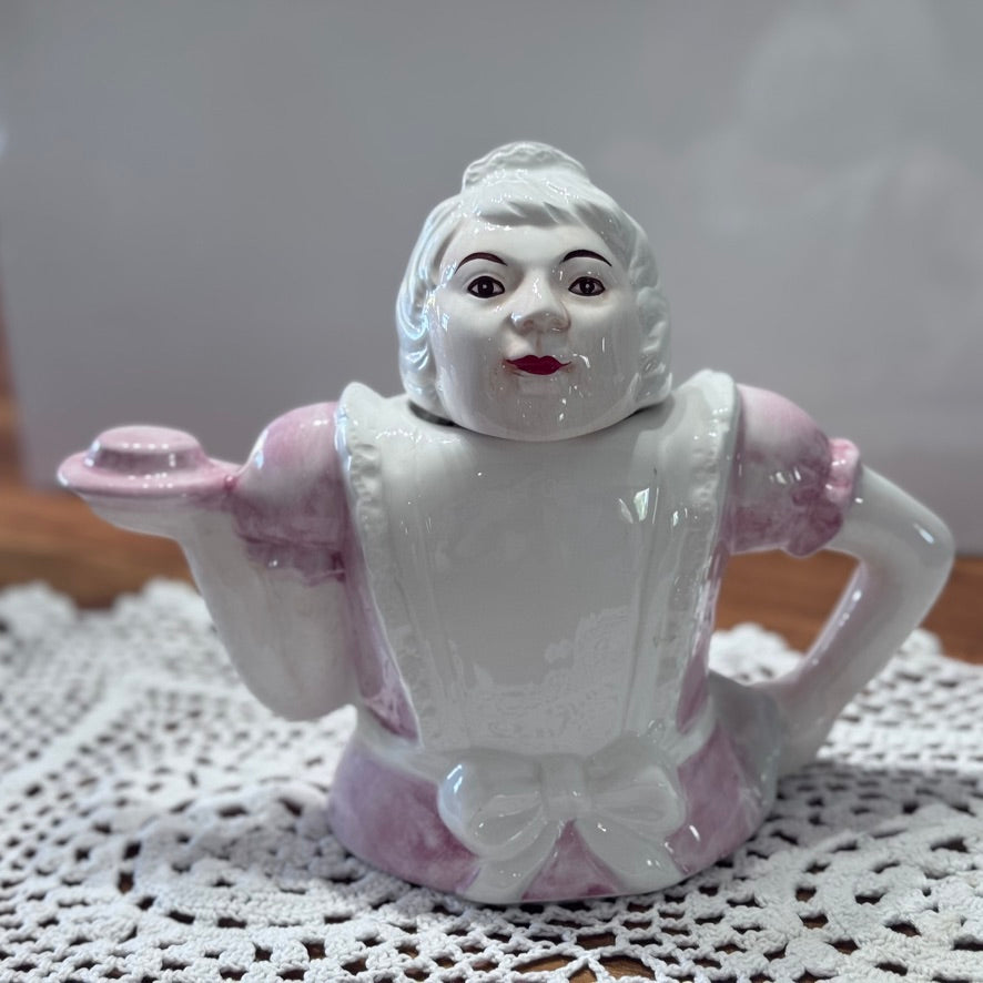 Vintage Ceramic Waitress Teapot