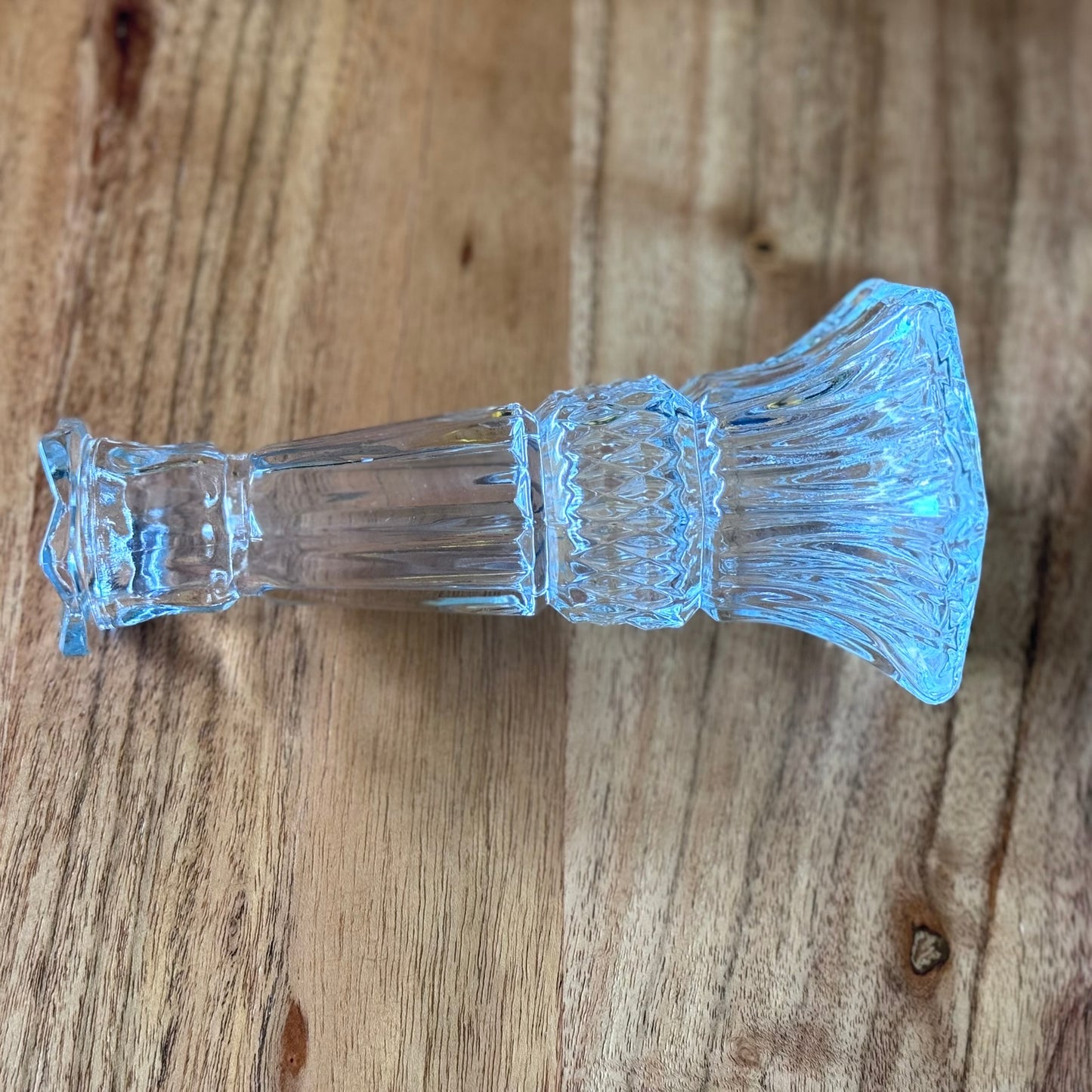 Vintage Cut Glass Bud Vase OR Candle Holder