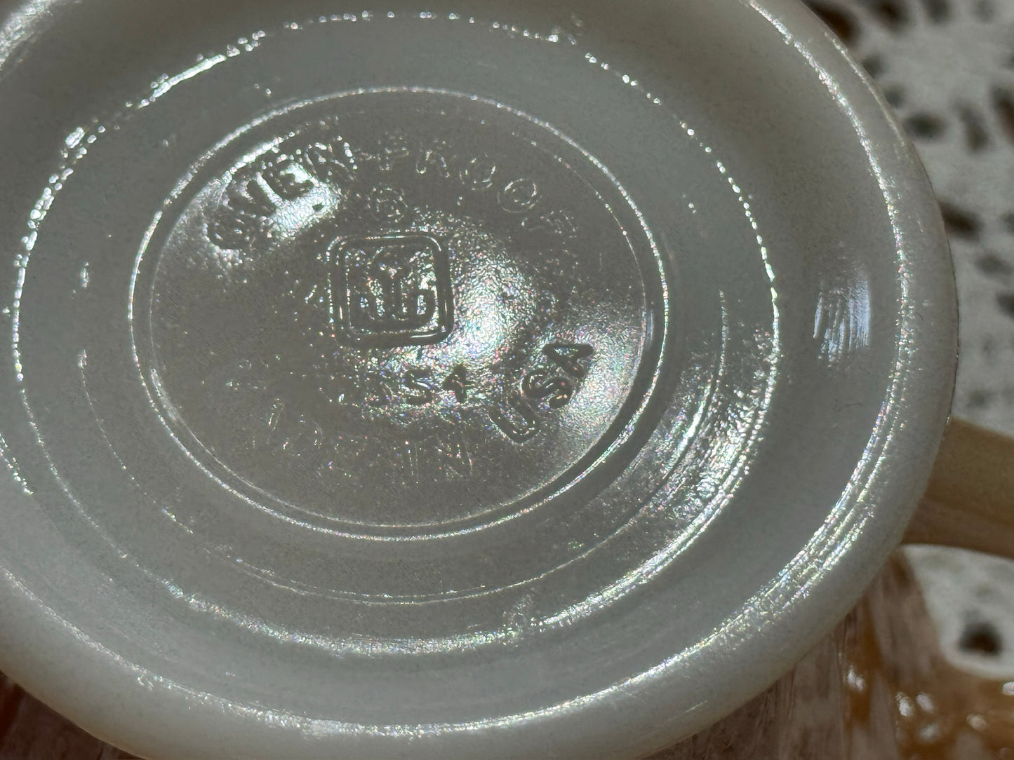 Anchor Hocking Fire-King Peach Luster Creamer Swirl Pattern