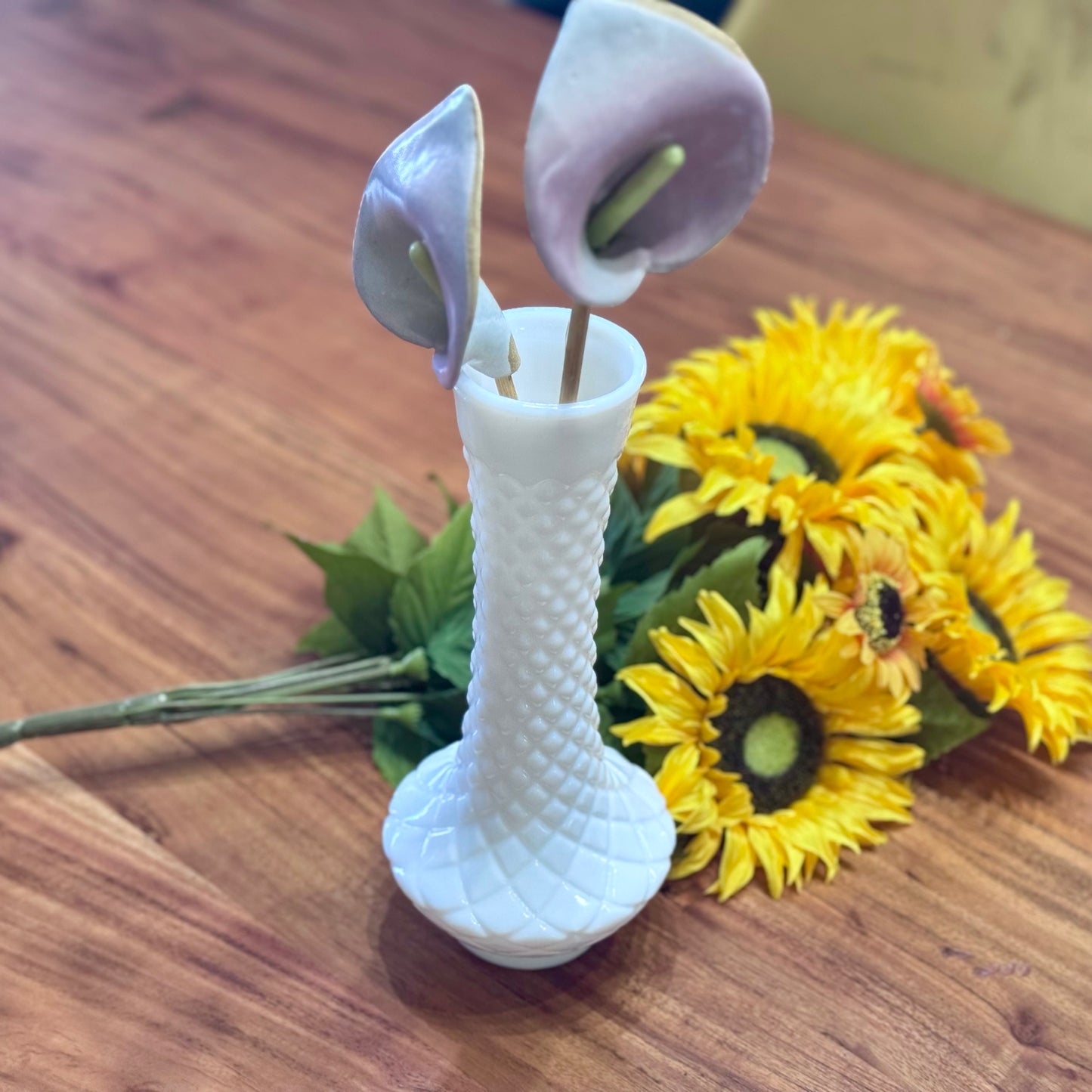 Vintage Randall Milk Glass Vase