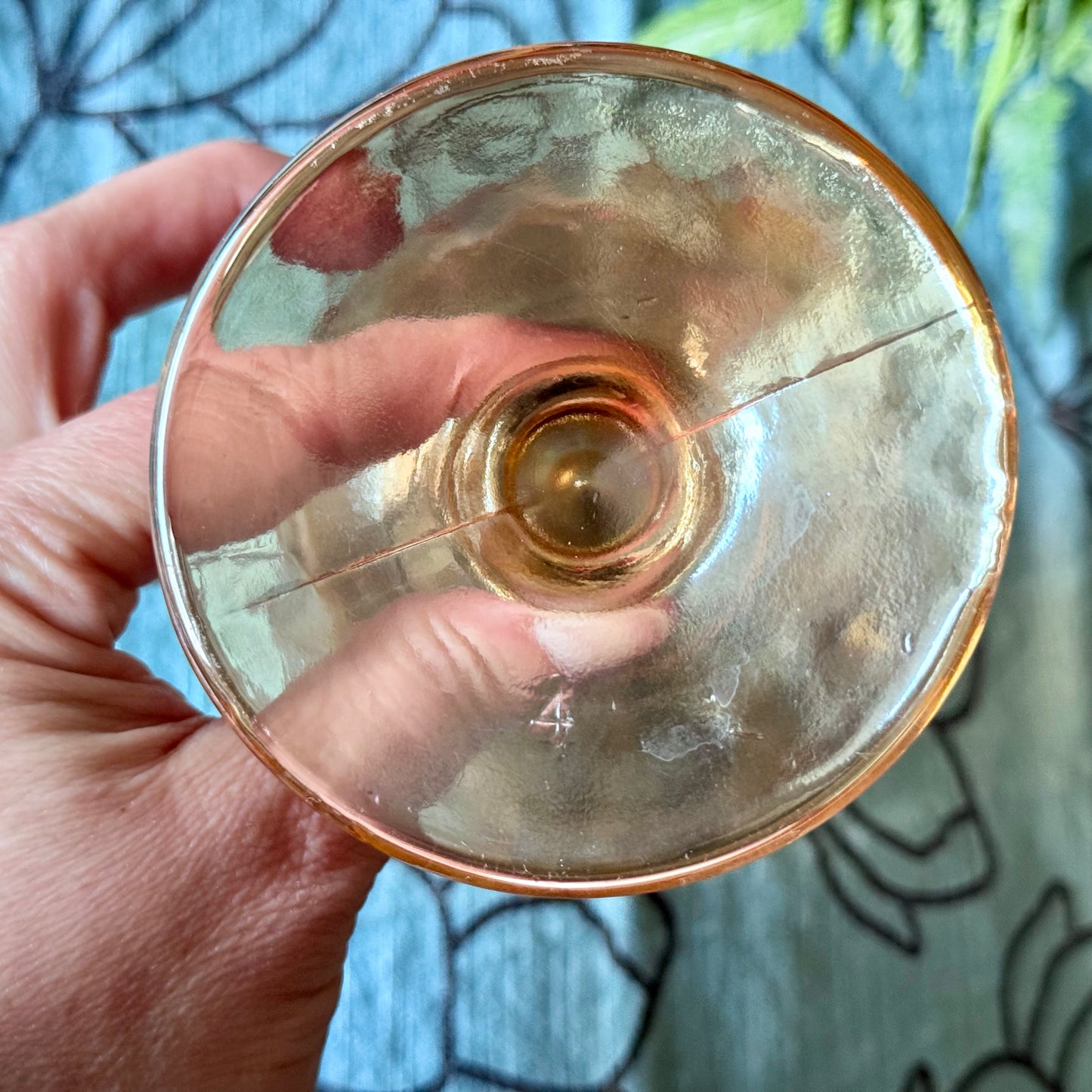 Large Marigold Jeannette Glass Goblet