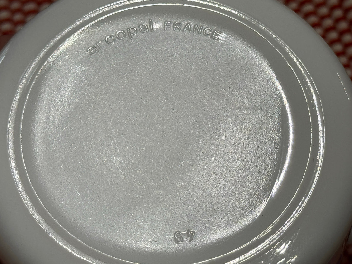 Arcopal France "Marc Pulluy" Checkered Fruits Pattern Mugs