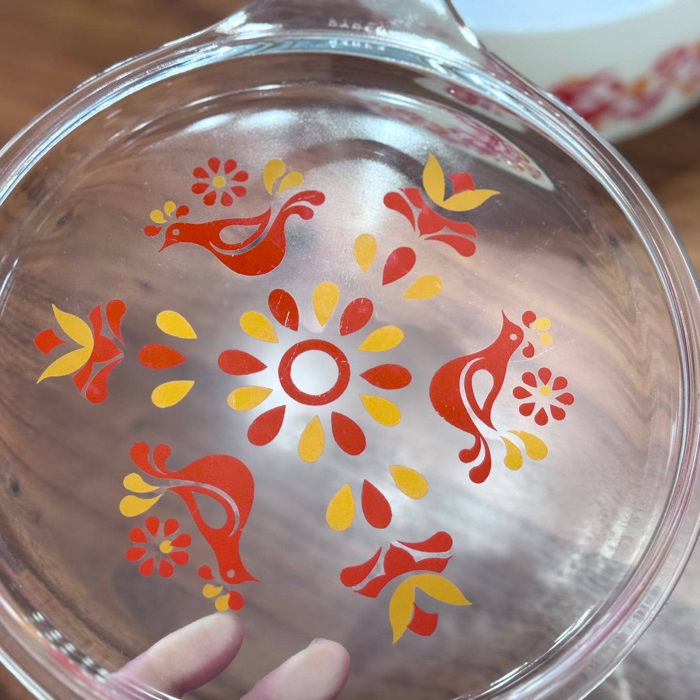 PYREX 'Friendship' 3 Piece Round Casserole With Lids