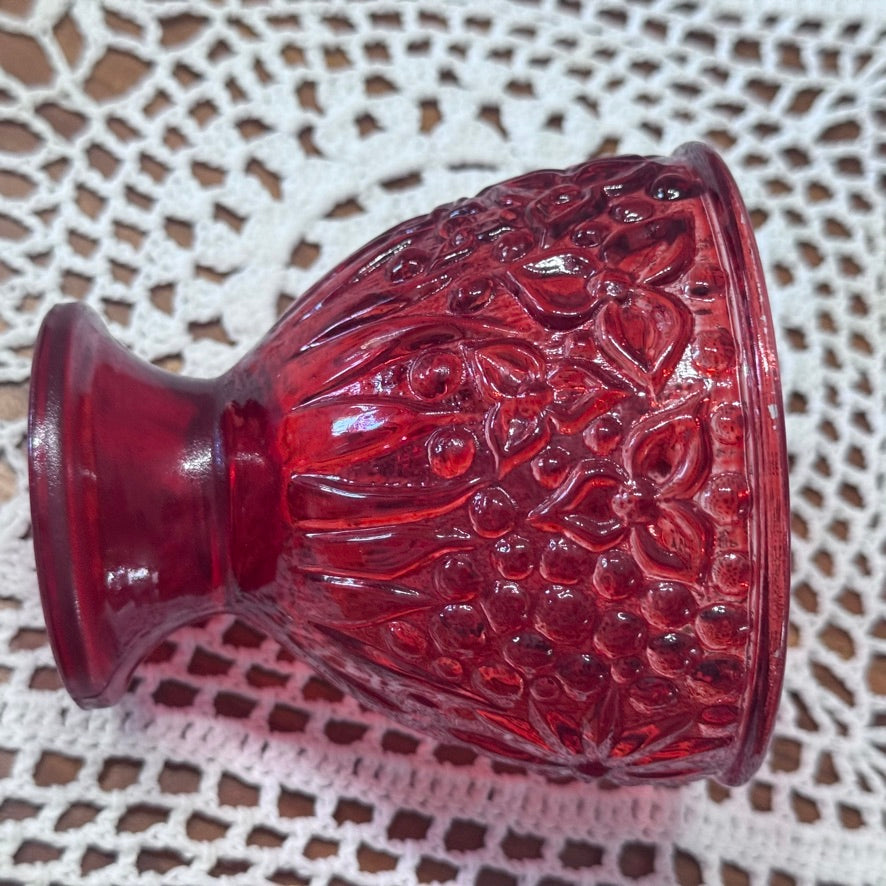 Avon 'Cape Cod' Ruby Red Glass Candy Dish