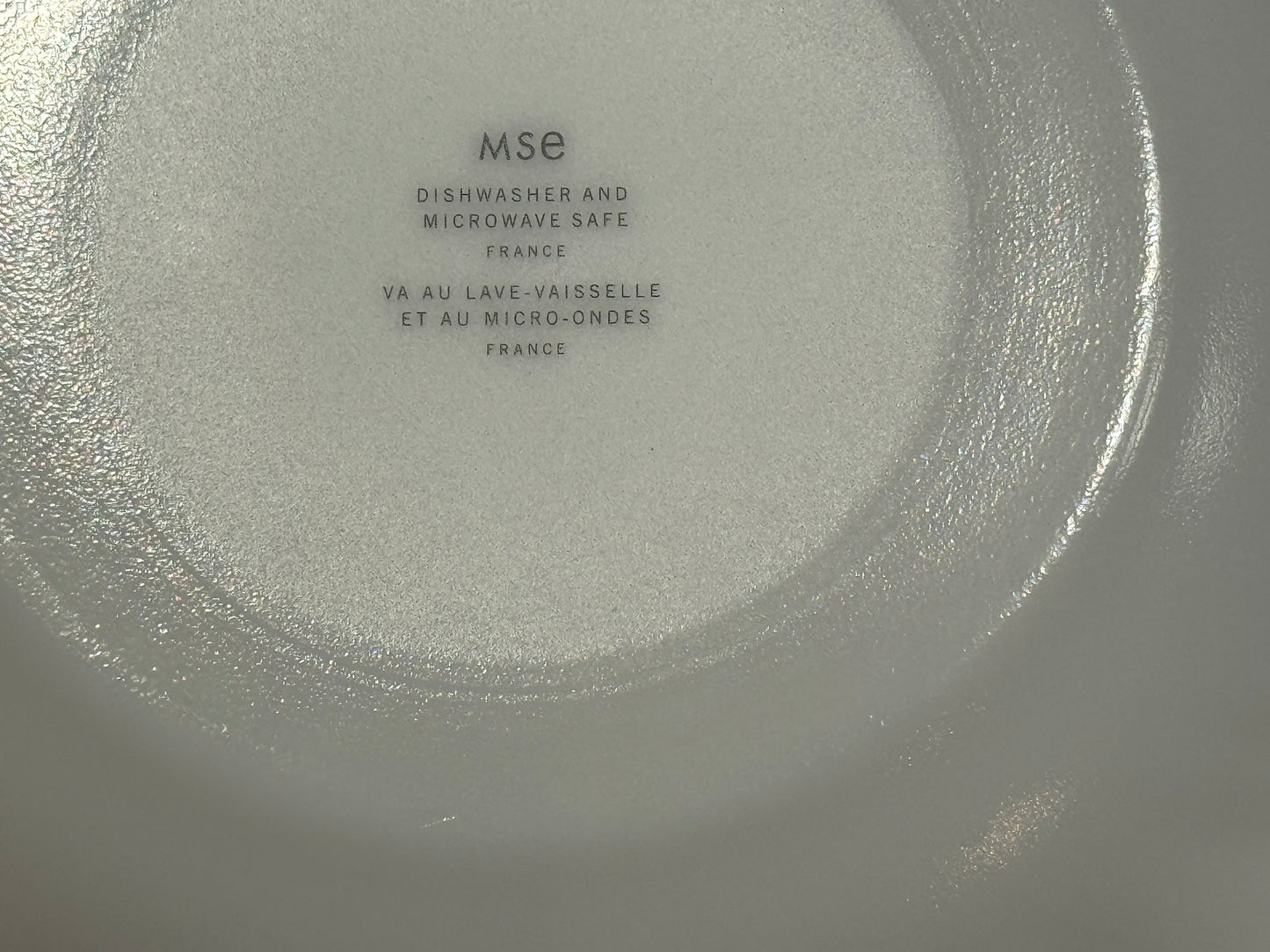 ARC France MSE Milk Glass and Blue Vine Dish Set